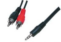 3.5 MM STEREO JACK PLUG - 2 TULP STEKERS CABLE-458/5